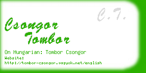 csongor tombor business card